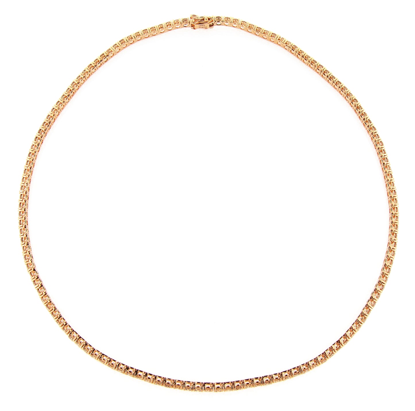 Perfezione Rose Gold Tennis Necklace w/ Brown Diamond