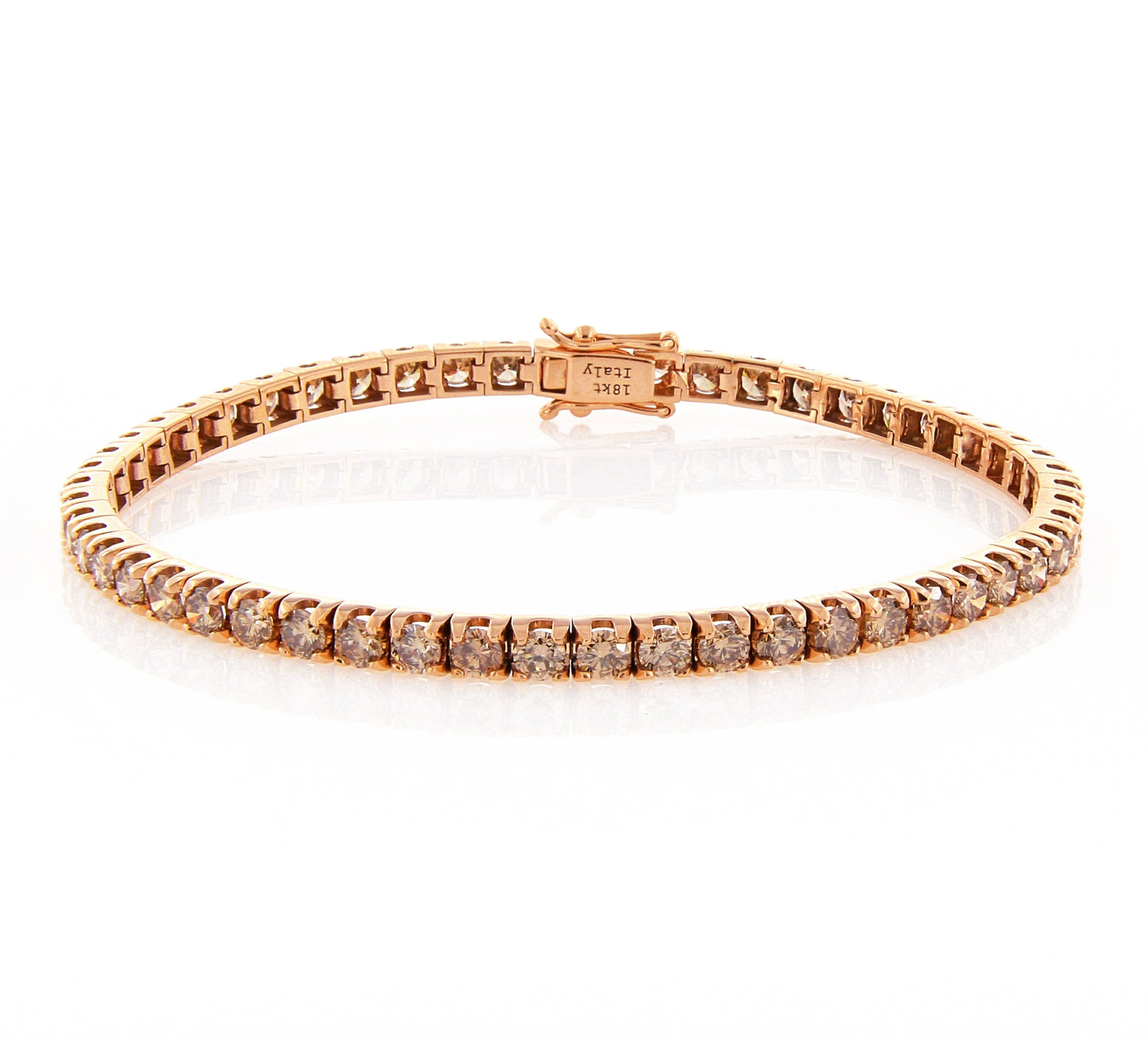 Perfezione Rose Gold Tennis Bracelet w/ Brown Diamond