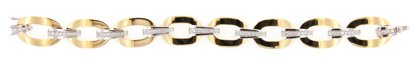 Motivi White & Rose Gold Oval Bracelet w/ White Diamond