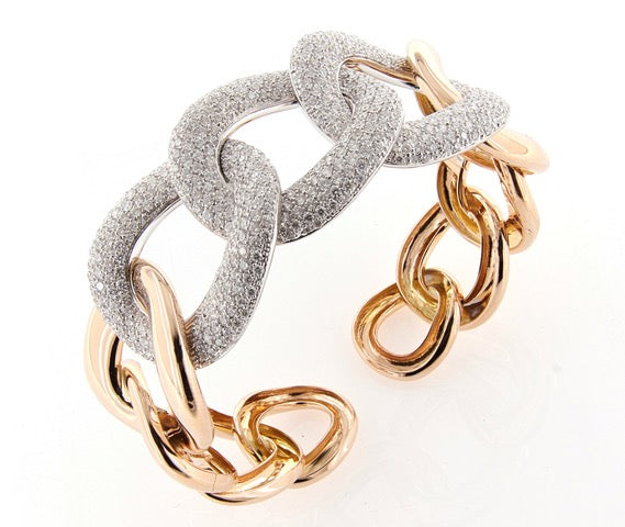 Motivi Rose Gold Bangle w/ White Diamond