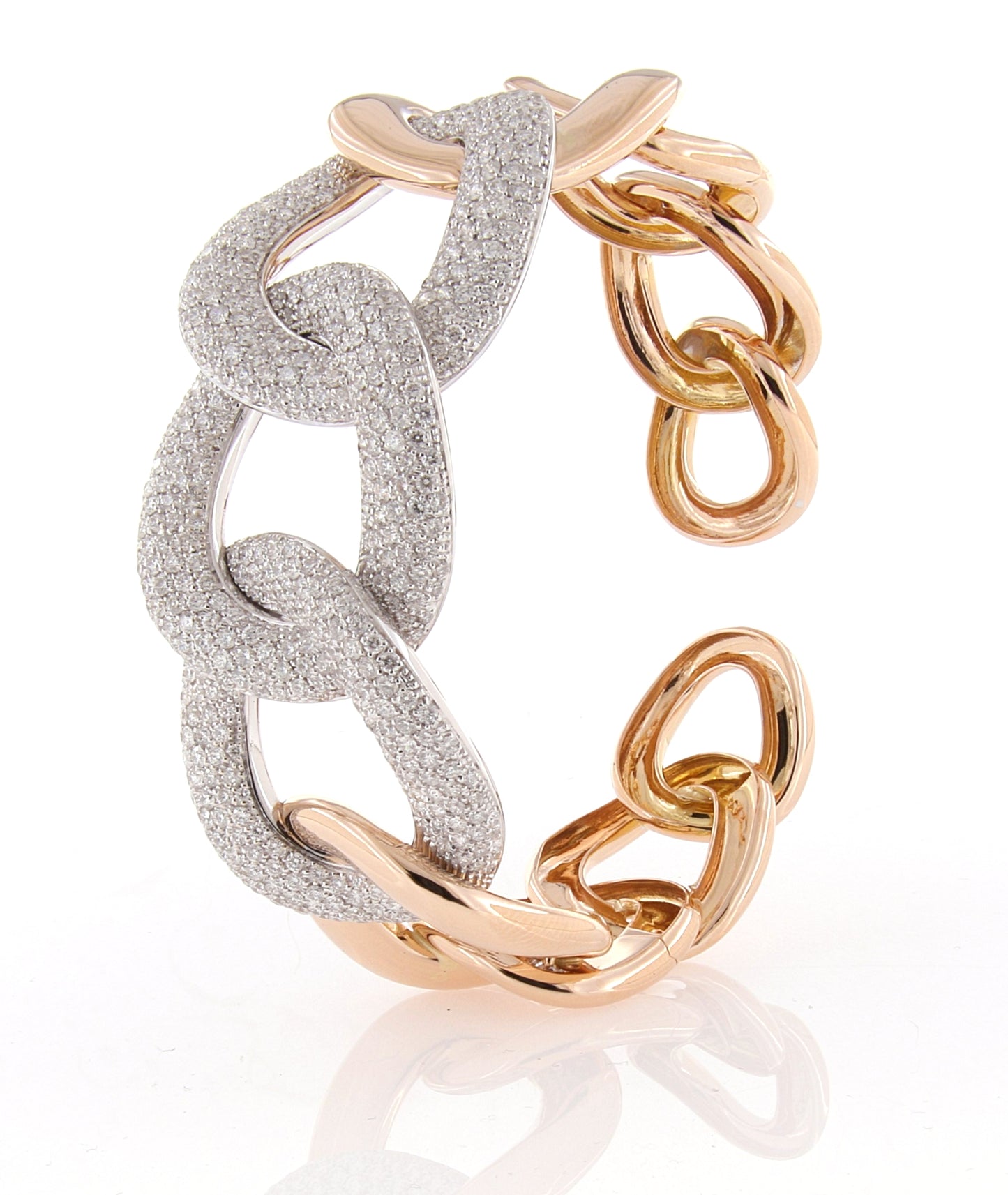 Motivi Rose Gold Bangle w/ White Diamond
