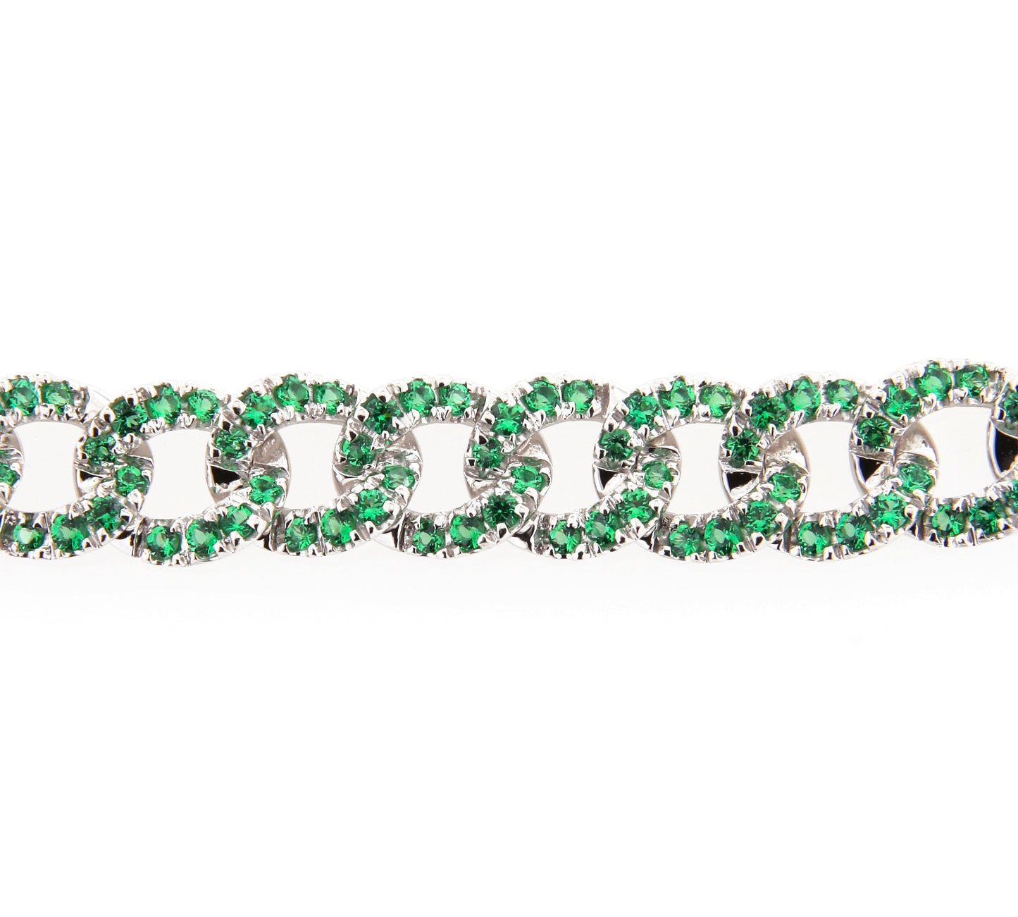 Motivi White Gold Bracelet w/Emeralds