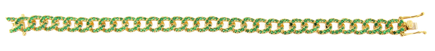 Motivi White Gold Bracelet w/Emeralds