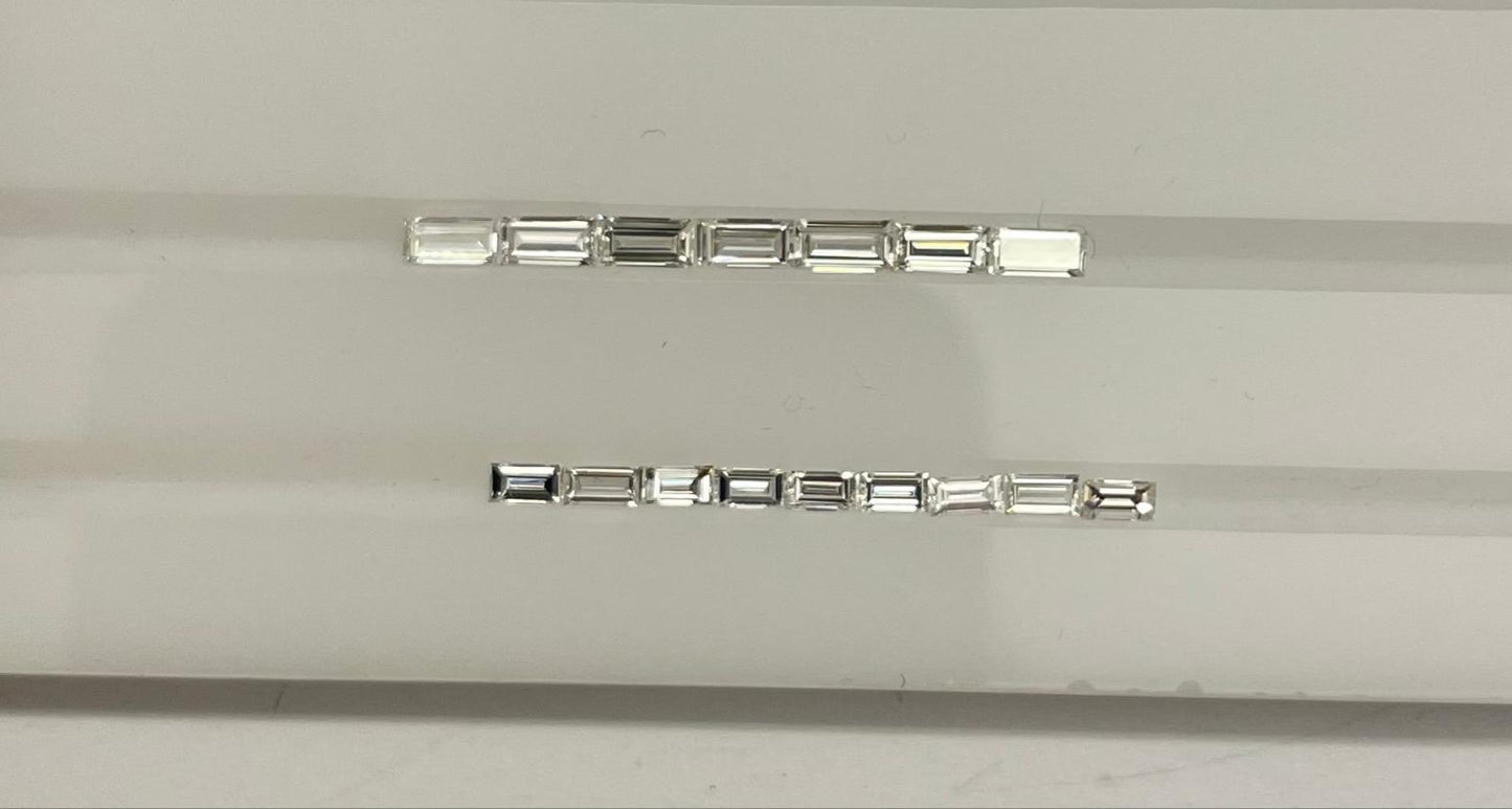 Rosario White Gold White Baguette Diamond David Star Pendant