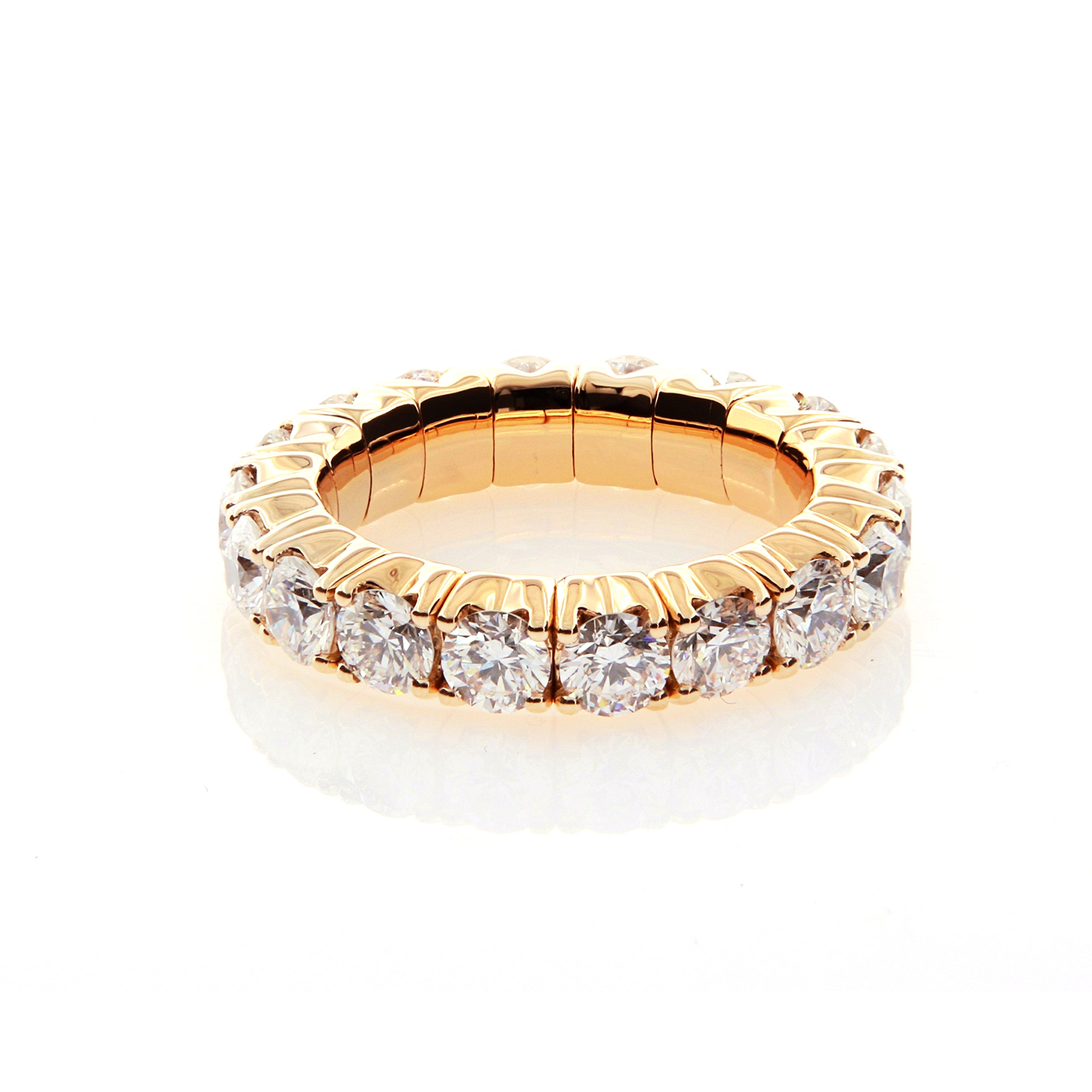 PerSempre Rose Gold White Diamond Eternity Flex Ring