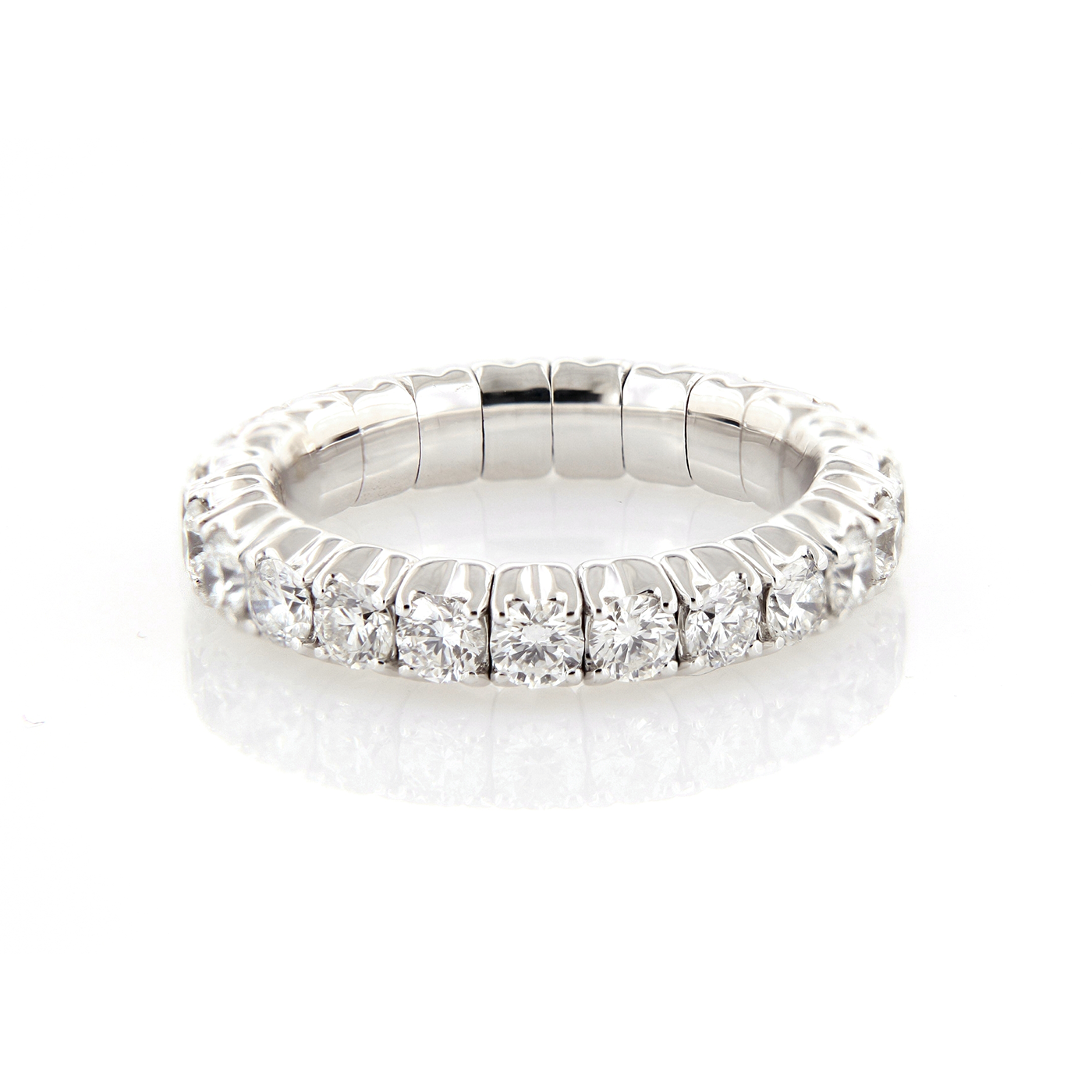 PerSempre White Gold White Diamond Eternity Flex Ring