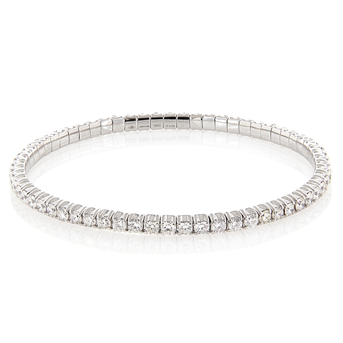PerSempre White Gold White Diamond Eternity Flex Bracelet