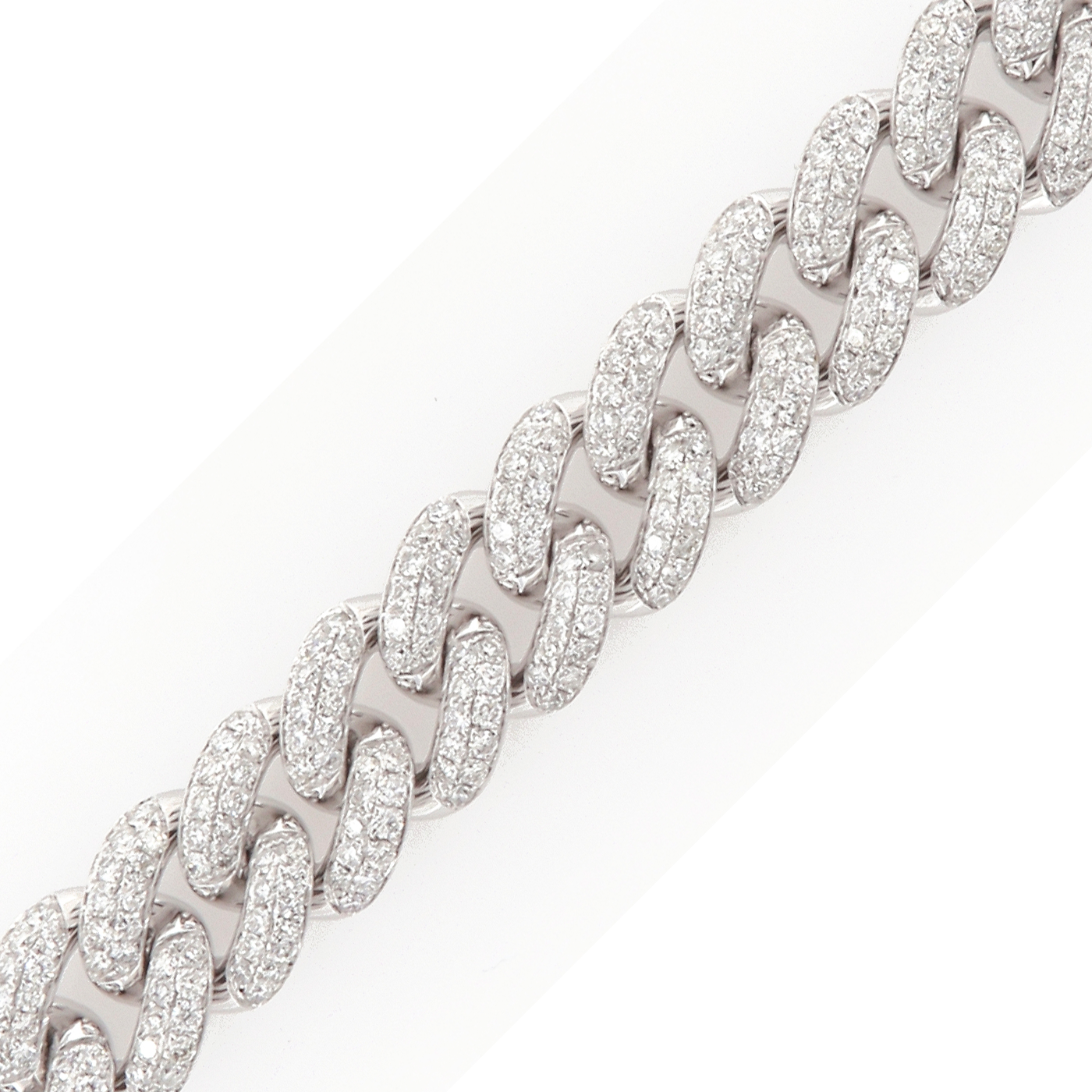Motivi White Gold Link Bracelet w/ White Diamond