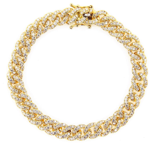 Motivi Yellow Gold Bracelet w/ White Diamond