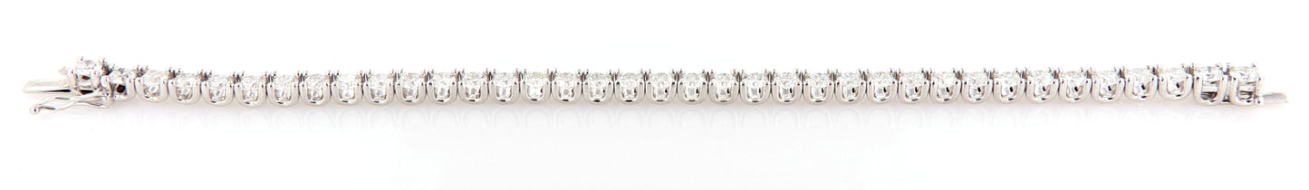 Perfezione White Gold Tennis Bracelet w/ White Diamond