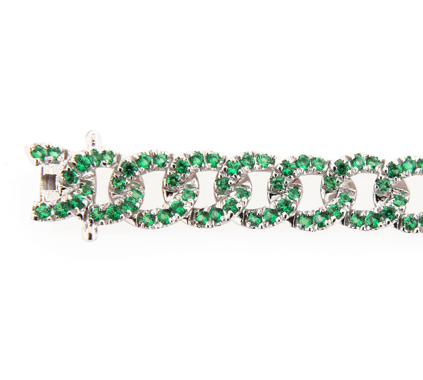 Motivi White Gold Bracelet w/Emeralds