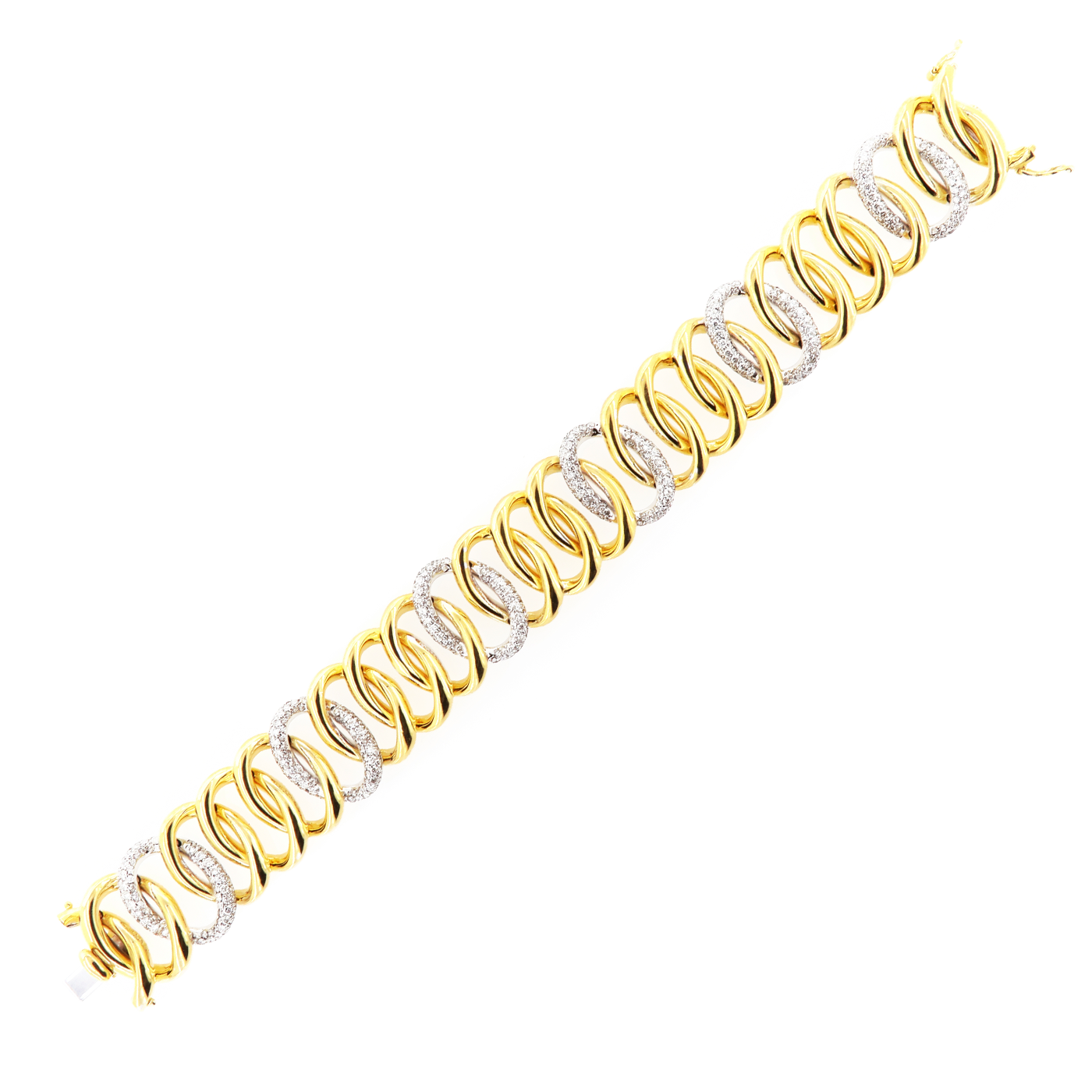 Motivi Yellow Gold Bracelet w/ White Diamond