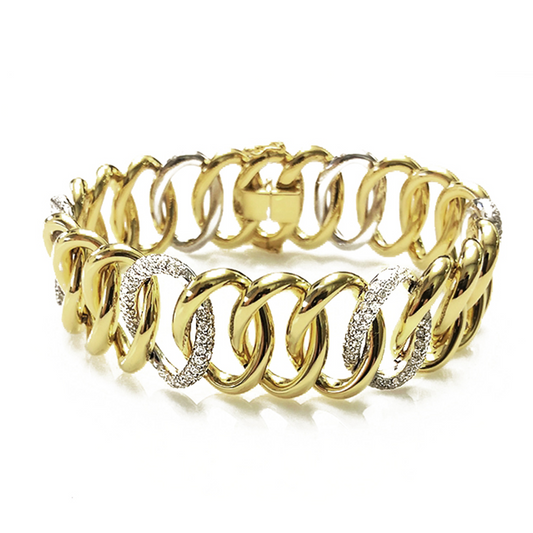 Motivi Yellow Gold Bracelet w/ White Diamond