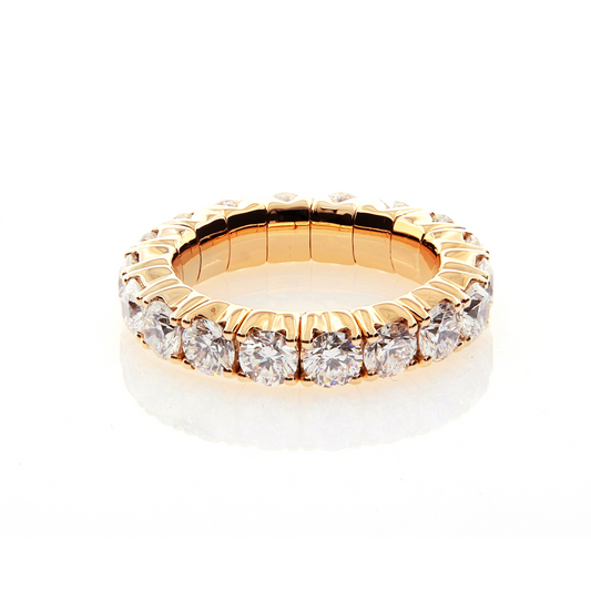 PerSempre Rose Gold White Diamond Eternity Flex Ring