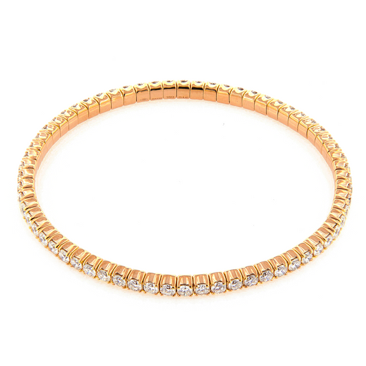 PerSempre Rose Gold White Diamond Eternity Flex Bracelet