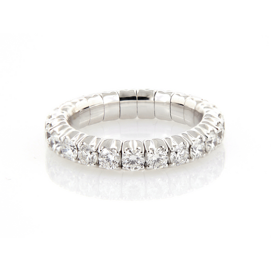 PerSempre White Gold White Diamond Eternity Flex Ring