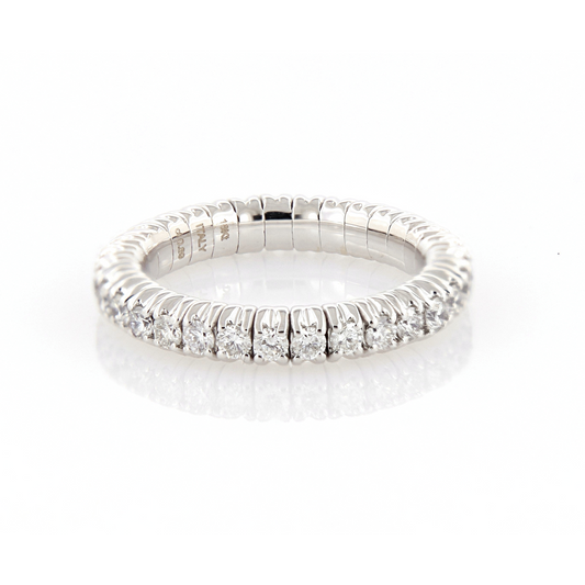 PerSempre White Gold White Diamond Eternity Flex Ring