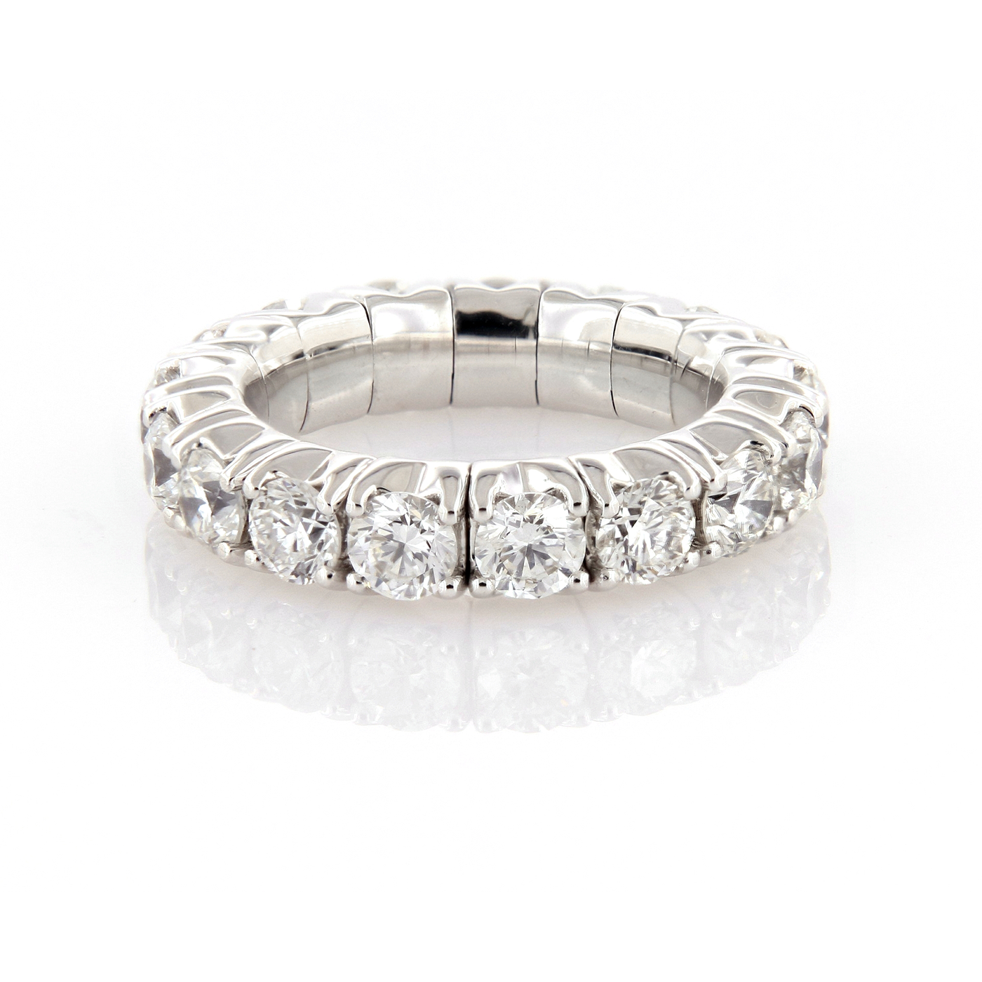 PerSempre White Gold White Diamond Eternity Flex Ring