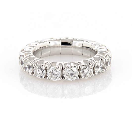 PerSempre White Gold White Diamond Eternity Flex Ring