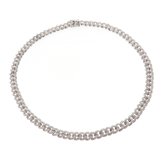 Motivi White Gold Necklace w/ White Diamond