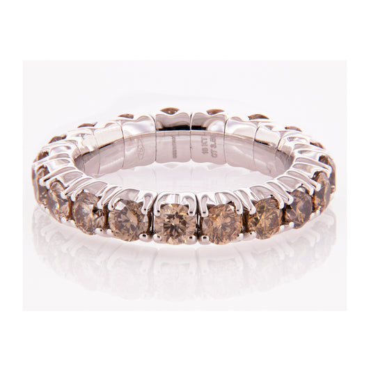 PerSempre White Gold Brown Diamond Eternity Flex Ring