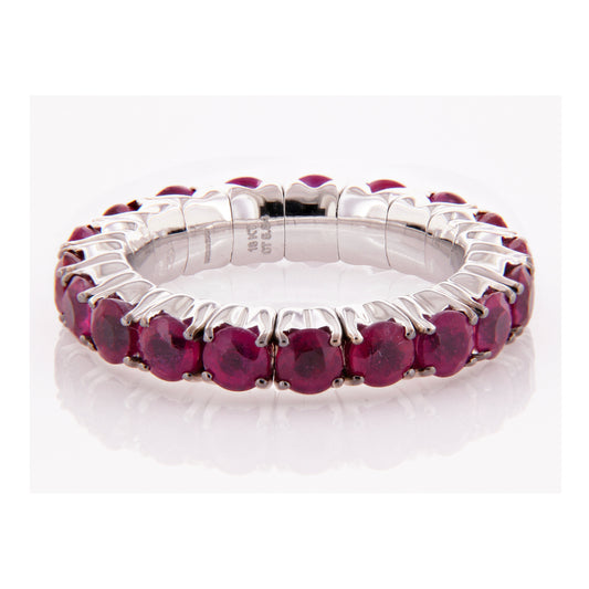 PerSempre White Gold Ruby Eternity Flex Ring